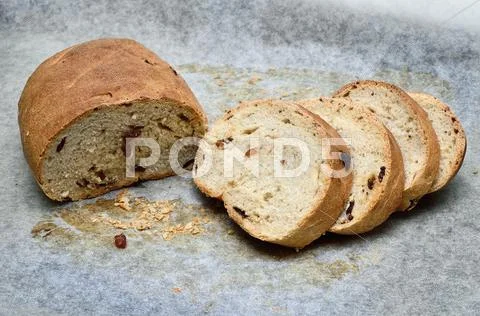 Homemade raisin bread Stock Photos