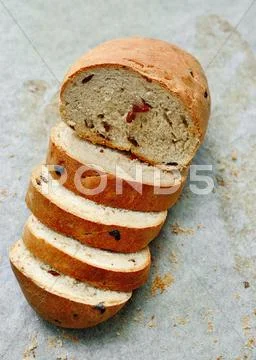 Homemade raisin bread Stock Photos