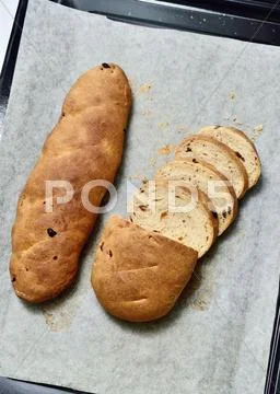 Homemade raisin bread Stock Photos