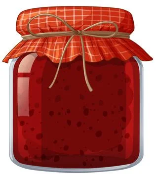 Homemade Raspberry Jam Jar Illustration Stock Illustration