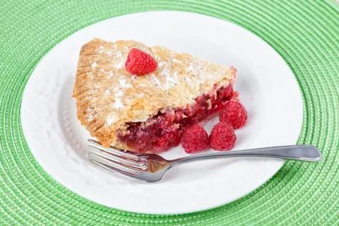 Homemade raspberry pie Stock Photos