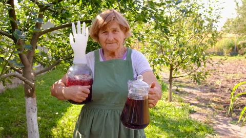 Homemade raspberry wine. Selective focus. Stock Footage 293552614
