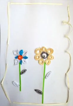 Homemade rectangular card Stock Photos