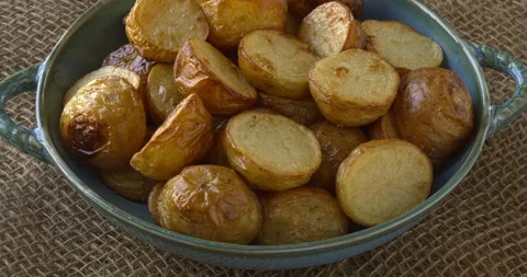 Homemade roasted potatoes. Stock Footage 317019796