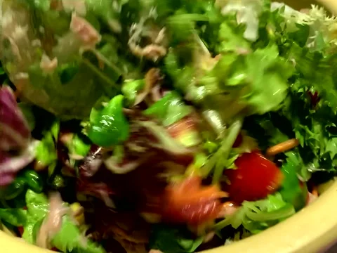 An homemade salad Stock Footage 156678251
