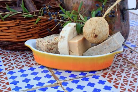 Homemade soaps Stock Photos