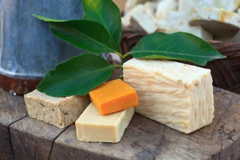 Homemade soaps Stock Photos
