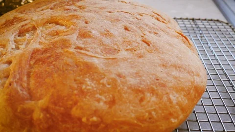 Homemade Sourdough Bread Stock Footage 129800650