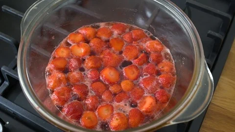 Homemade Strawberry jam Stock Footage 79822135