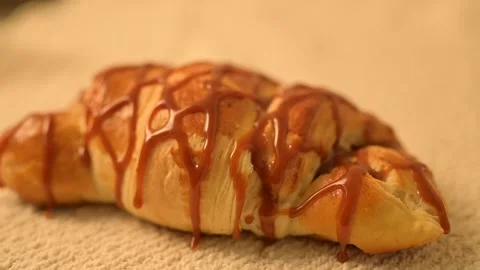 Homemade sweet bread on a rustic background. Fresh sweet bakery. Stock Footage 158114914