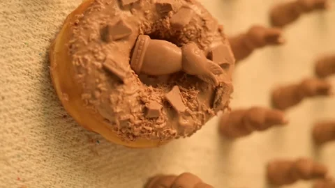 Homemade sweet bread on a rustic background. Fresh sweet bakery. Stock Footage 158115025