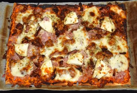 Homemade thin crust Stock Photos