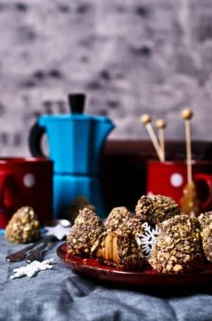 Homemade triangular candy Stock Photos