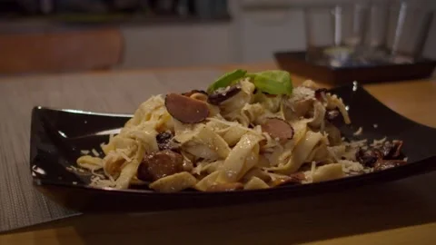 Homemade truffle risotto Video stock 172064241