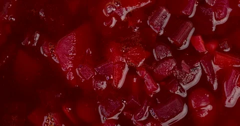 Homemade, vegan beet borschtbackground texture. Stock Footage 296918677