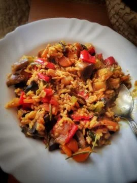 Homemade Vegetable Risotto 스톡 사진