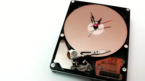 Homemade watch from the computer's hard disk Stock Footage 12689616