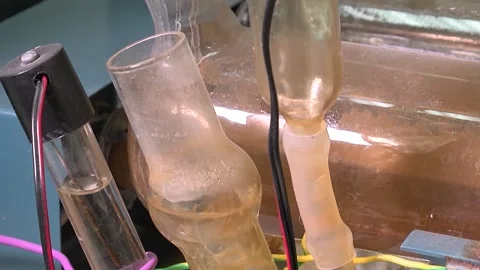 Homemade water purification system at work  03 库存影片 147908015