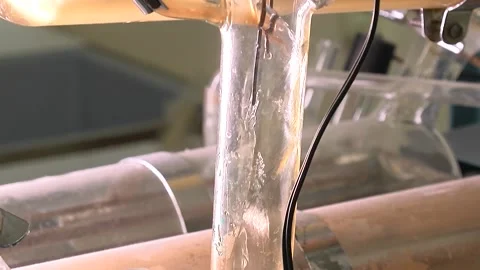 Homemade water purification system at work  02 库存影片 147908235
