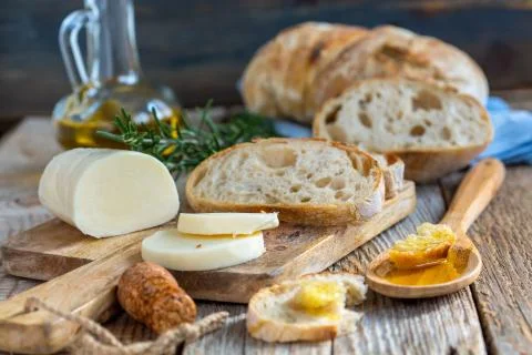 Homemade wheat bread. Stock Photos