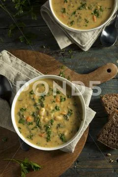 Homemade White Bean Soup Stock Photos