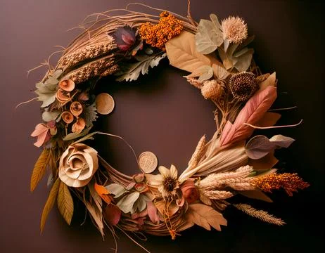 A Homemade Wreath Stock Illustration