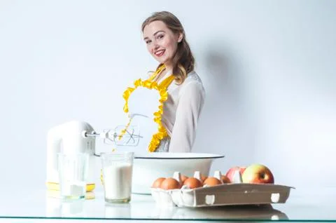 Homemaker in kitchen Stock Photos