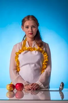 Homemaker in kitchen Stock Photos