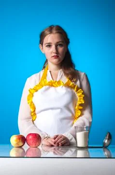 Homemaker in kitchen Stock Photos