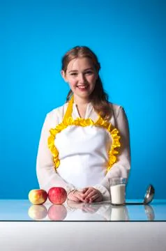 Homemaker in kitchen Stock Photos