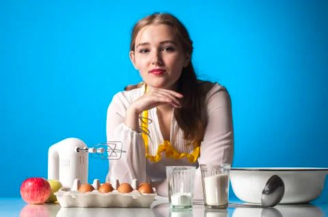 Homemaker in kitchen Stock Photos