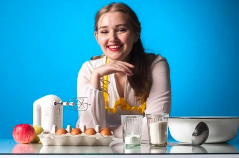 Homemaker in kitchen Stock Photos