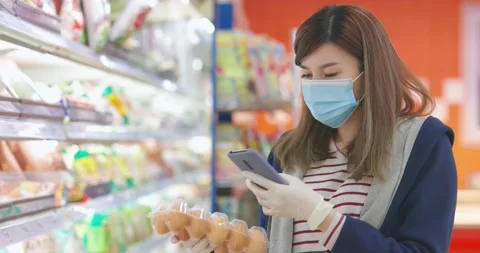 Homemaker picks up eggs Video stock 144314853