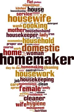 Homemaker word cloud Stock Illustration