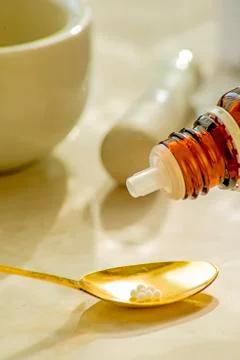 Homeopathic globules Stock Photos