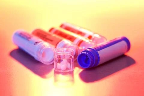 Homeopathic medication Stock Photos