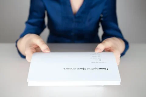 Homeopathic questionnaire Stock Photos