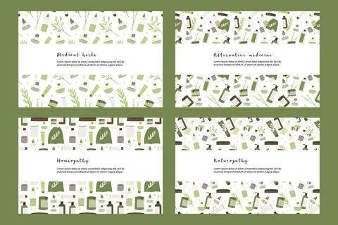 Homeopathy, naturopathy. Complementary, alternative, integrative, holistic me Stock Illustration