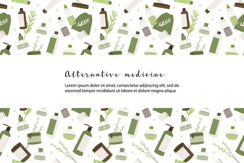 Homeopathy, naturopathy. Complementary, alternative, integrative, holistic me Stock Illustration