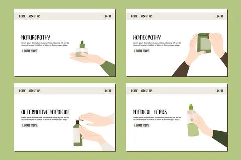 Homeopathy, naturopathy. Complementary, alternative, integrative, holistic me Stock Illustration