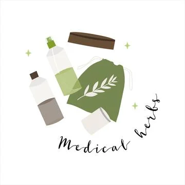 Homeopathy, naturopathy. Complementary, alternative, integrative, holistic me Stock Illustration