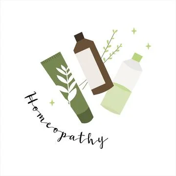 Homeopathy, naturopathy. Complementary, alternative, integrative, holistic me Stock Illustration