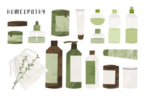 Homeopathy, naturopathy. Complementary, alternative, integrative, holistic me Stock Illustration