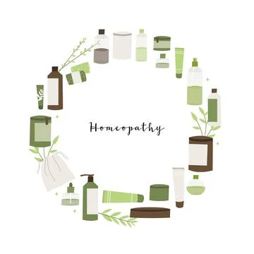 Homeopathy, naturopathy. Complementary, alternative, integrative, holistic me Stock Illustration