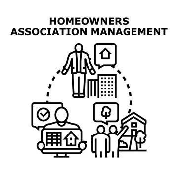 Homeowners association management concept vector illustration Stockillustratie