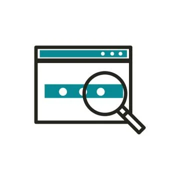 Homepage analysis web development icon line and fill Stock Illustration