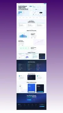 Homepage Digital Twin Premium Vector Modern Dashboard Stock Illustration