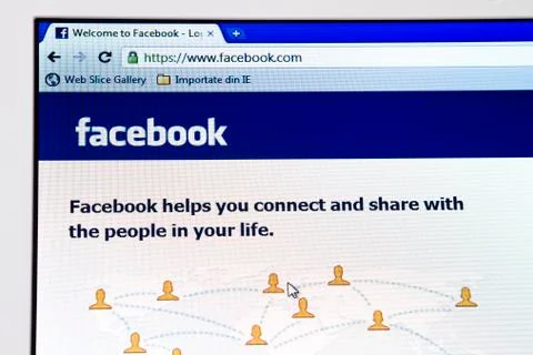Homepage of facebook.com Фото