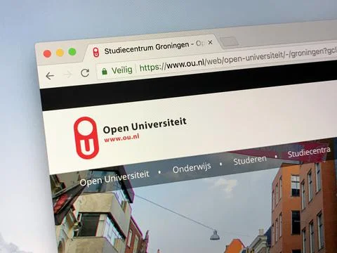Homepage of The Open University of the Netherlands Foto stock