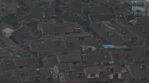 Homes and office construction. Top shot Stock Footage 37693672
